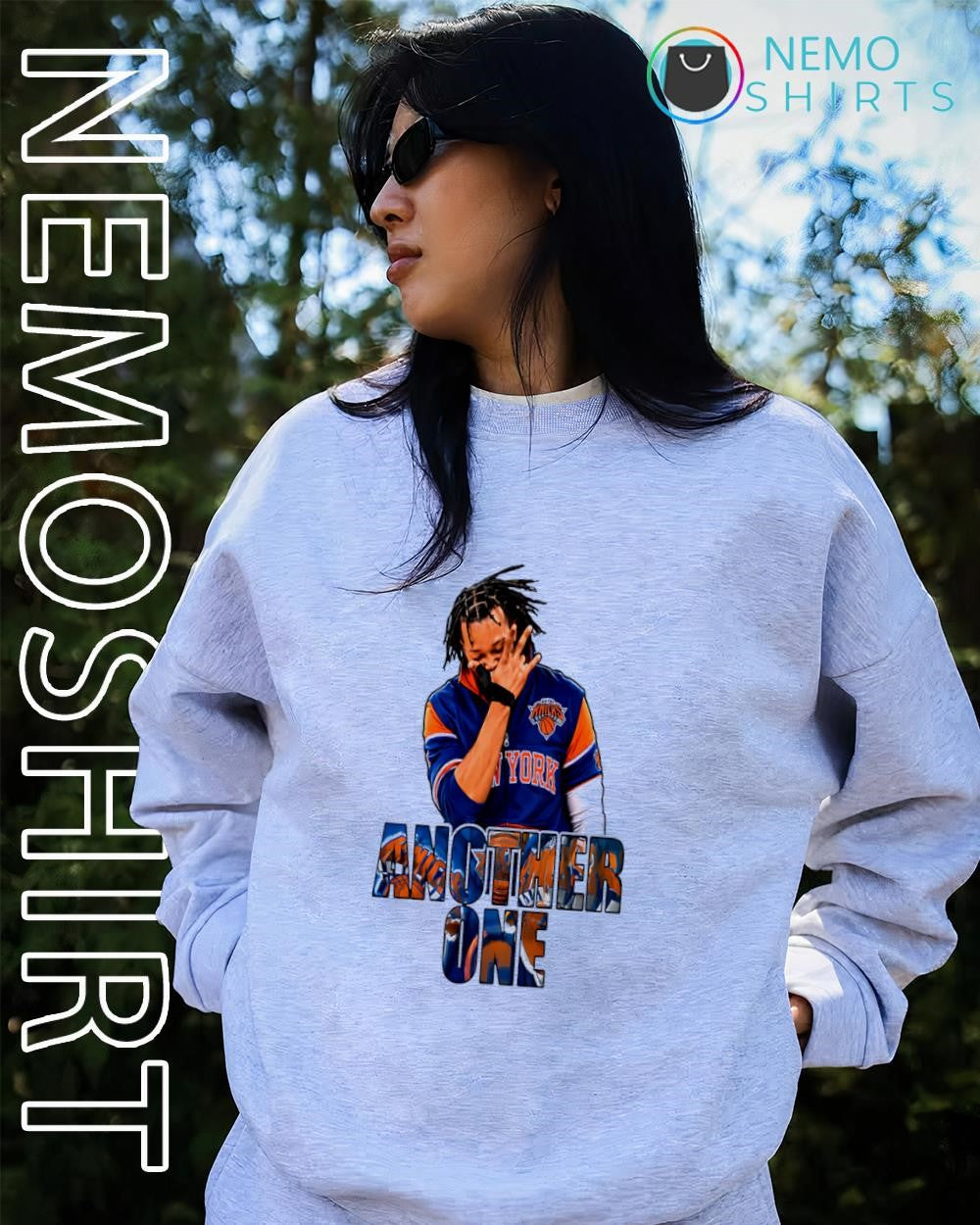 Jalen Brunson wearing New York Knicks jacket Another One shirt