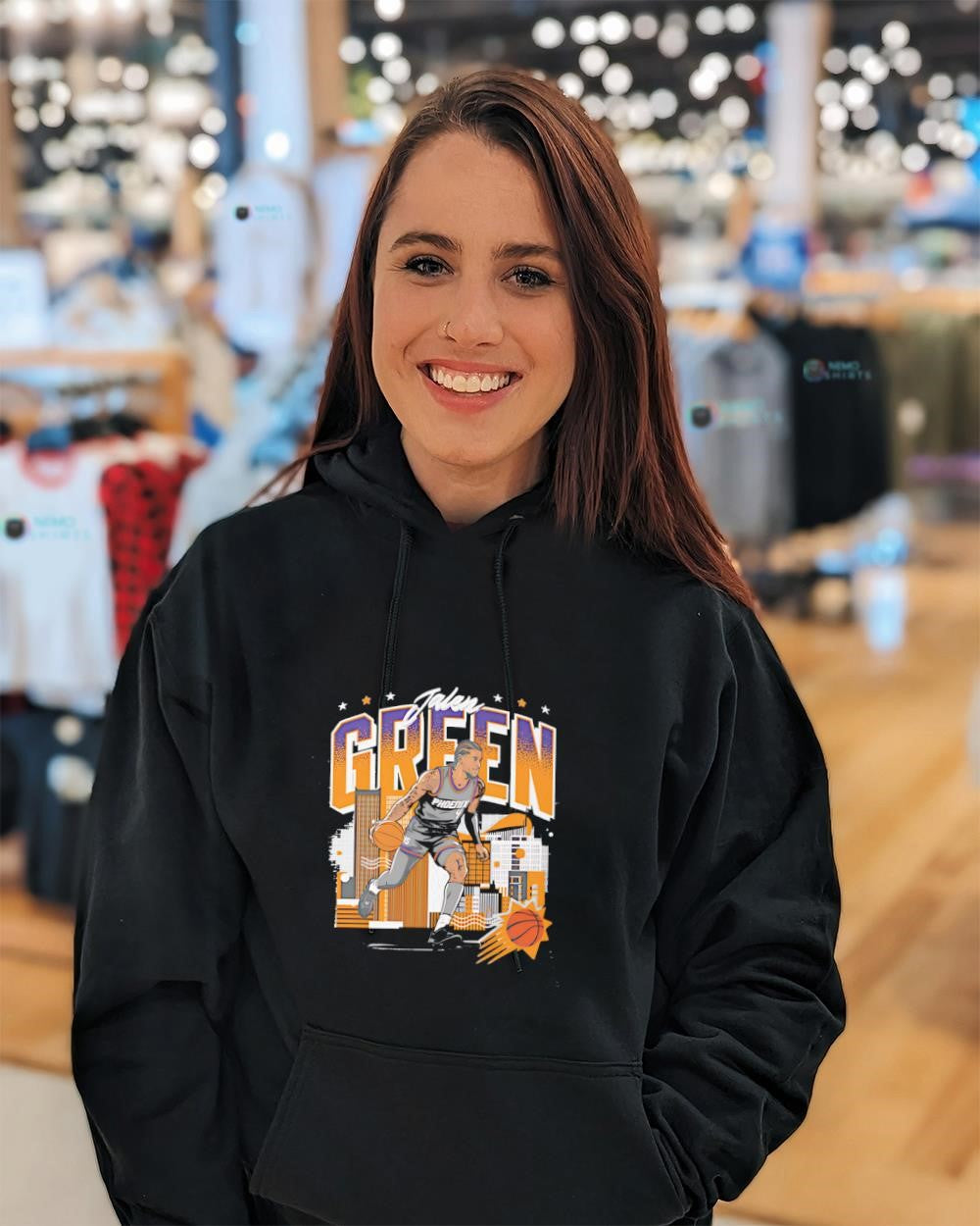Jalen Green Phoenix Suns skyline city player shirt