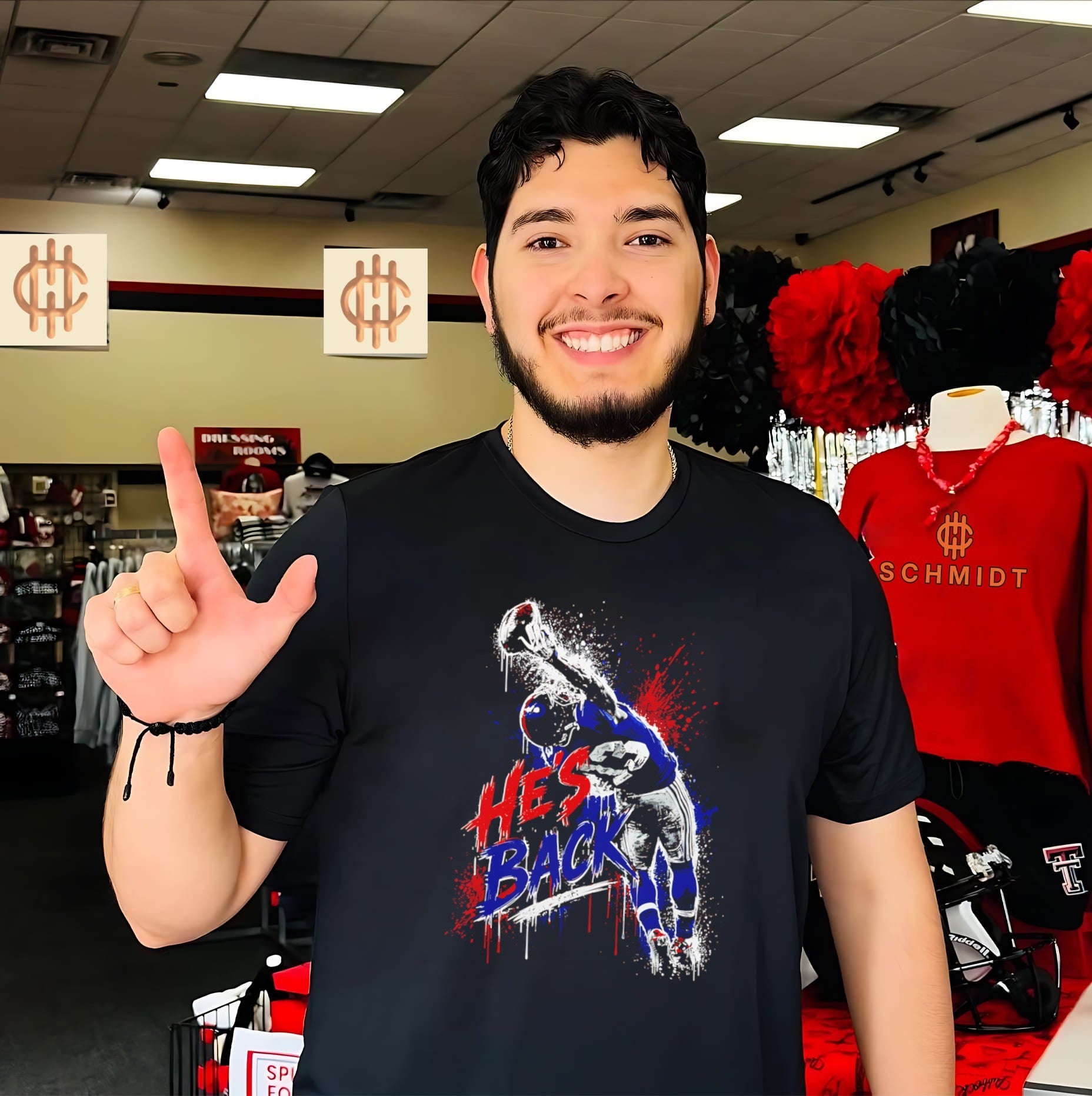 Jalin Hyatt New York Giants He’s Back 13 paint shirt