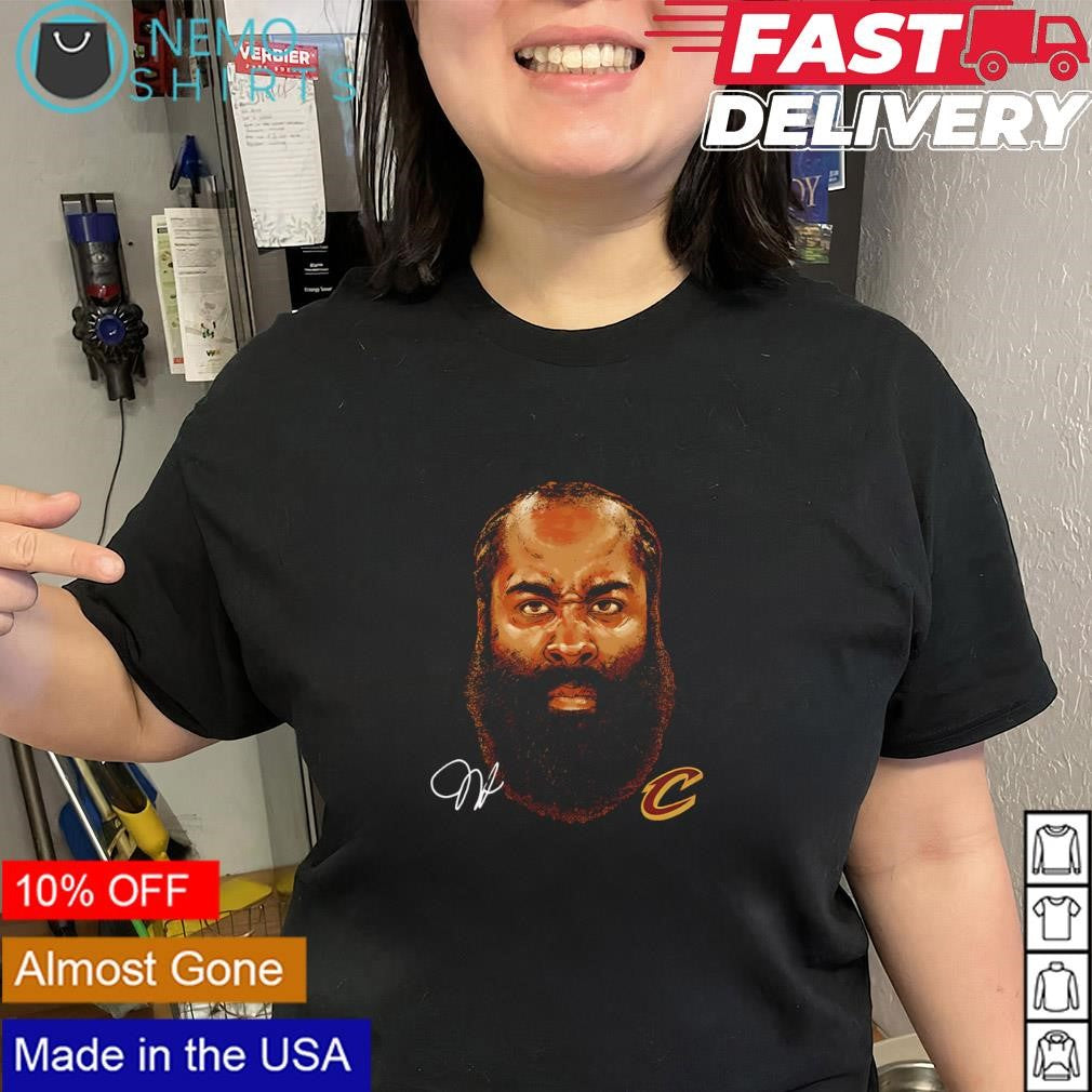 James Harden Cleveland Cavaliers Beard big head signature logo shirt