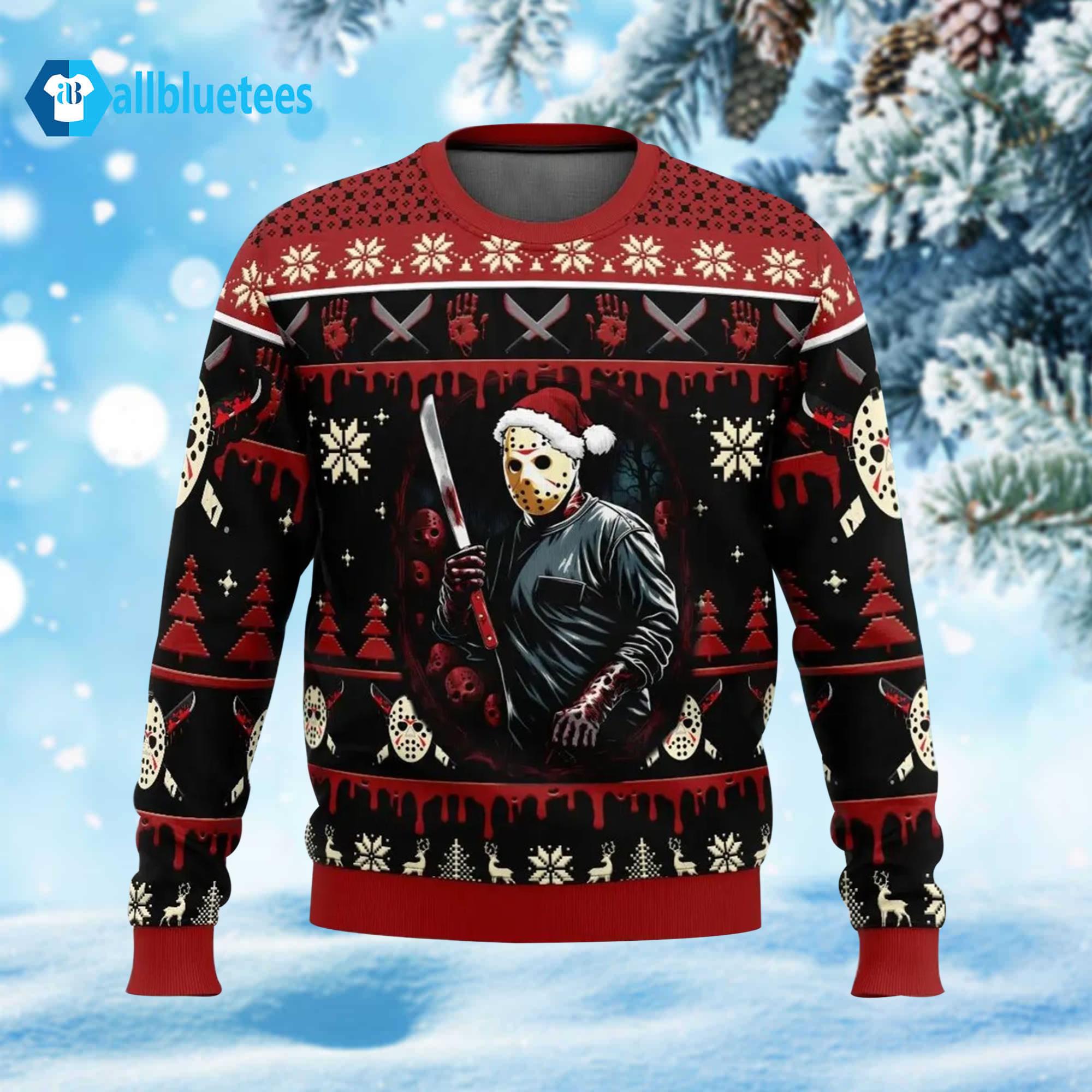 Jason Voorhees Friday 16Th Ugly Christmas Sweater