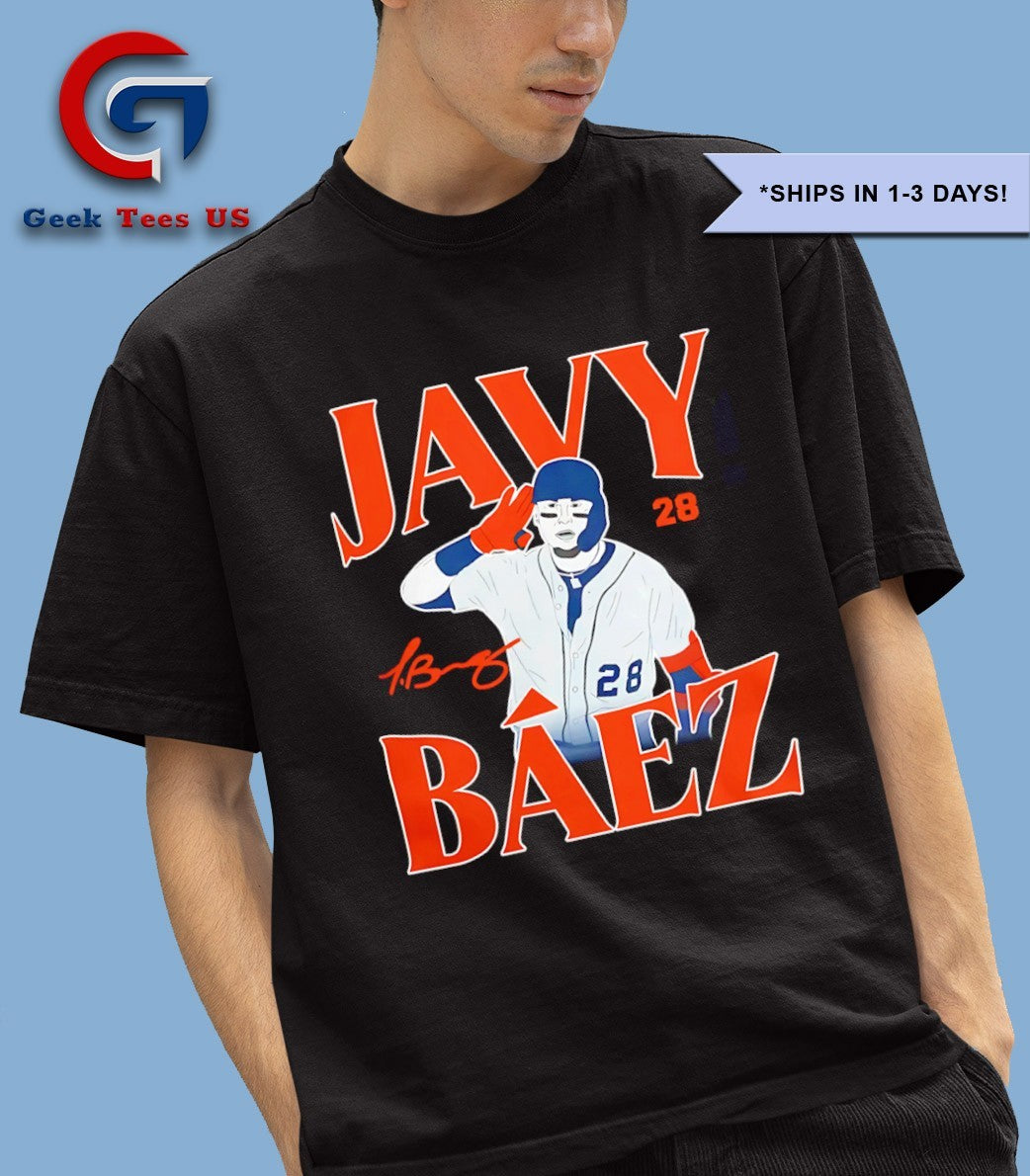 Javier Báez Javy Báez Detroit Tigers football signature shirt