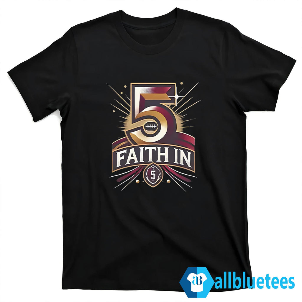 Jayden Daniels Faith In 5 Commanders Shirt