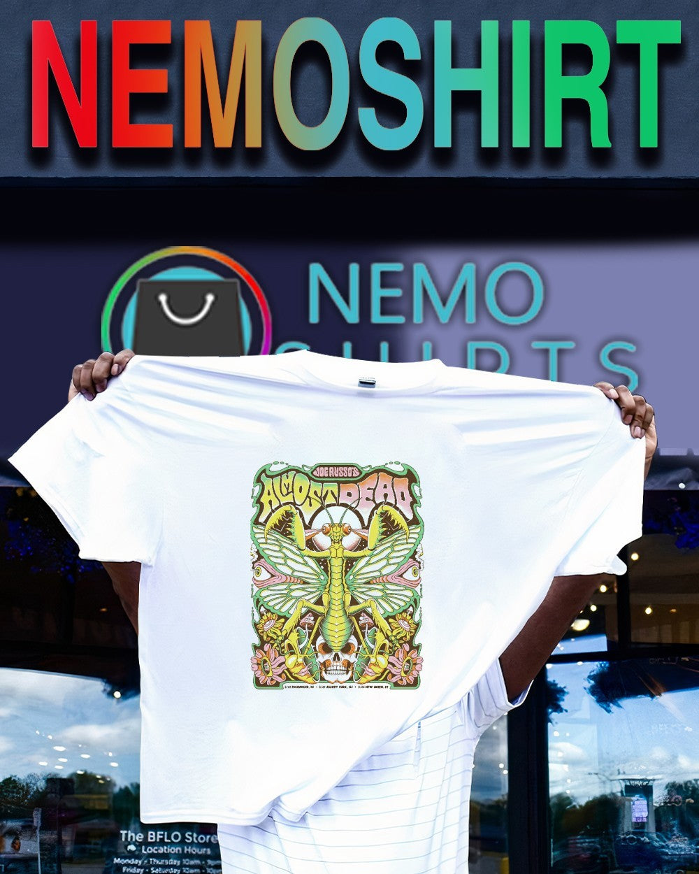 Joe Russo’s Almost Dead schedule shirt