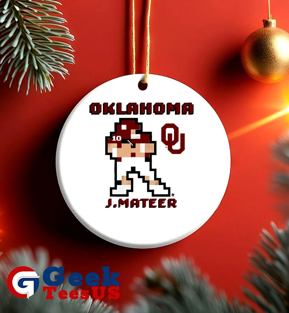 John Mateer Oklahoma Sooners football 8 bit retro baller shirt