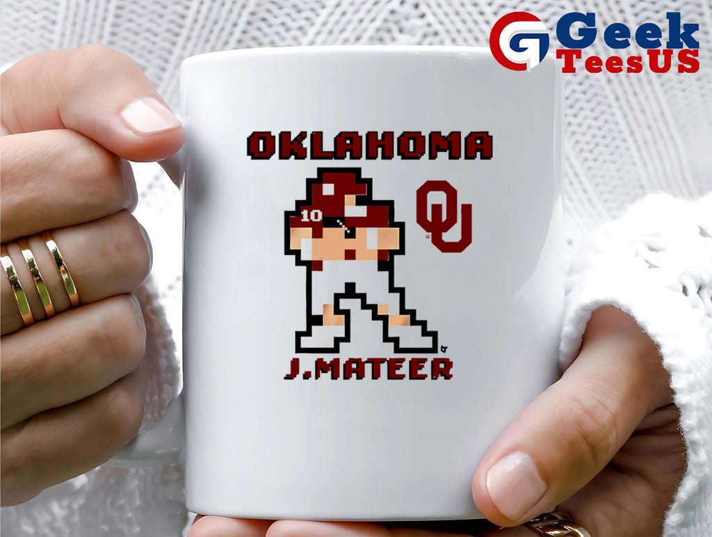 John Mateer Oklahoma Sooners football 8 bit retro baller shirt
