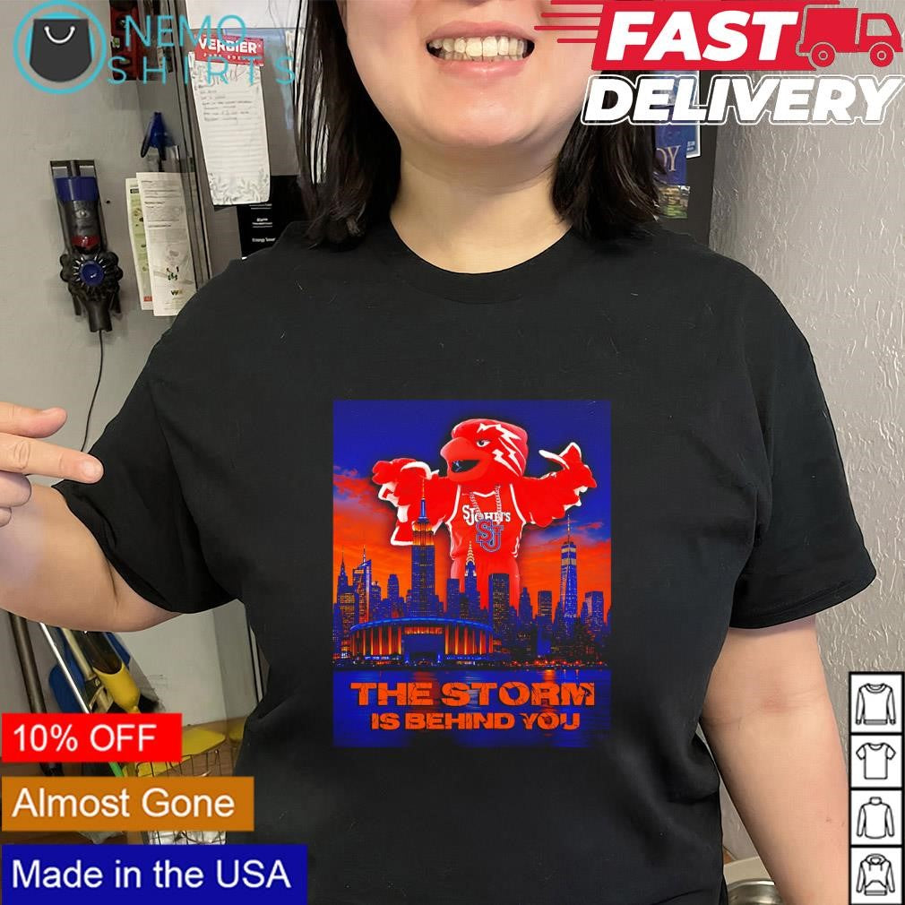 Johnny Thunderbird St. John’s Red Storm the storm is behind you shirt