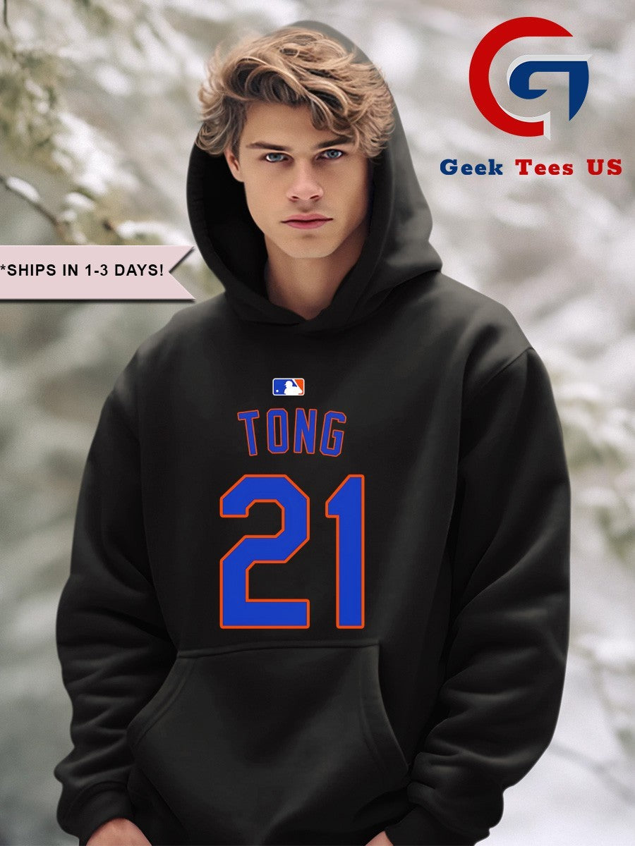 Jonah Tong number 21 New York Mets baseball T-shirt
