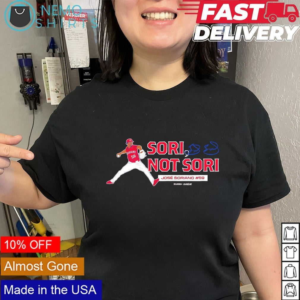 Jose Soriano 59 Los Angeles Angels sori not sori signature shirt