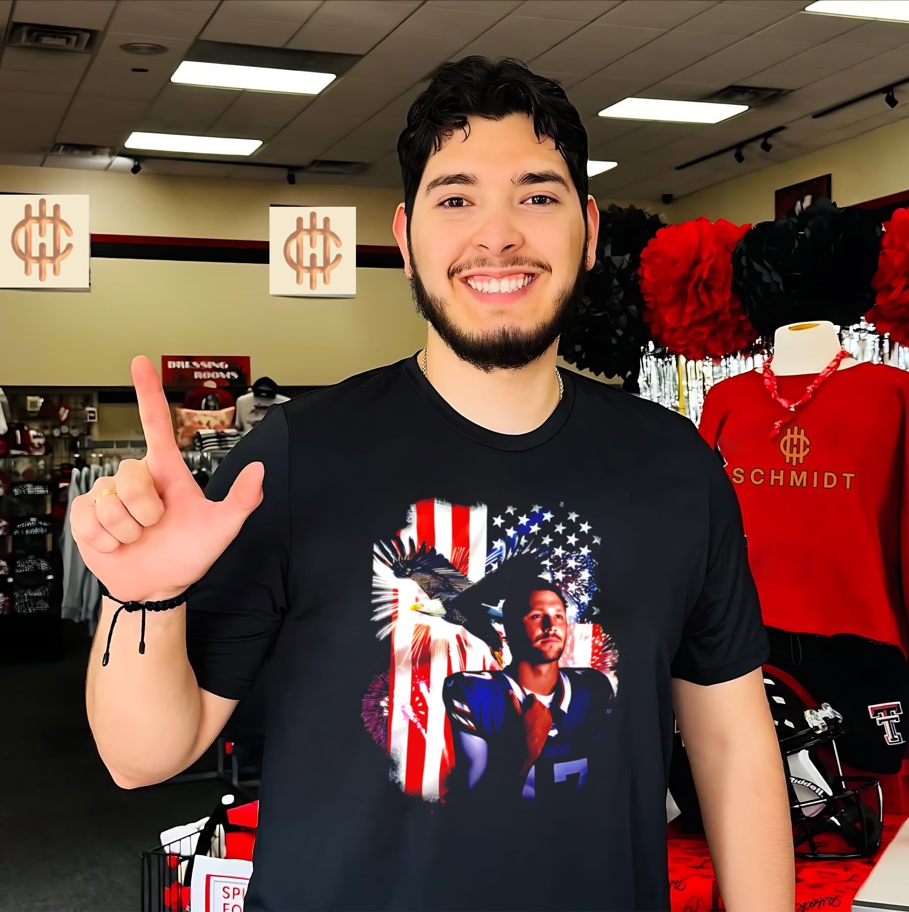 Josh Allen Amenrican flag shirt