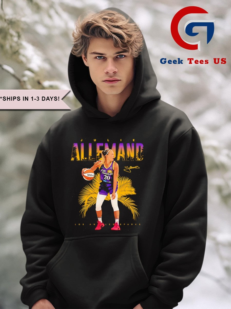 Julie Allemand Los Angeles Sparks WNBA signature shirt