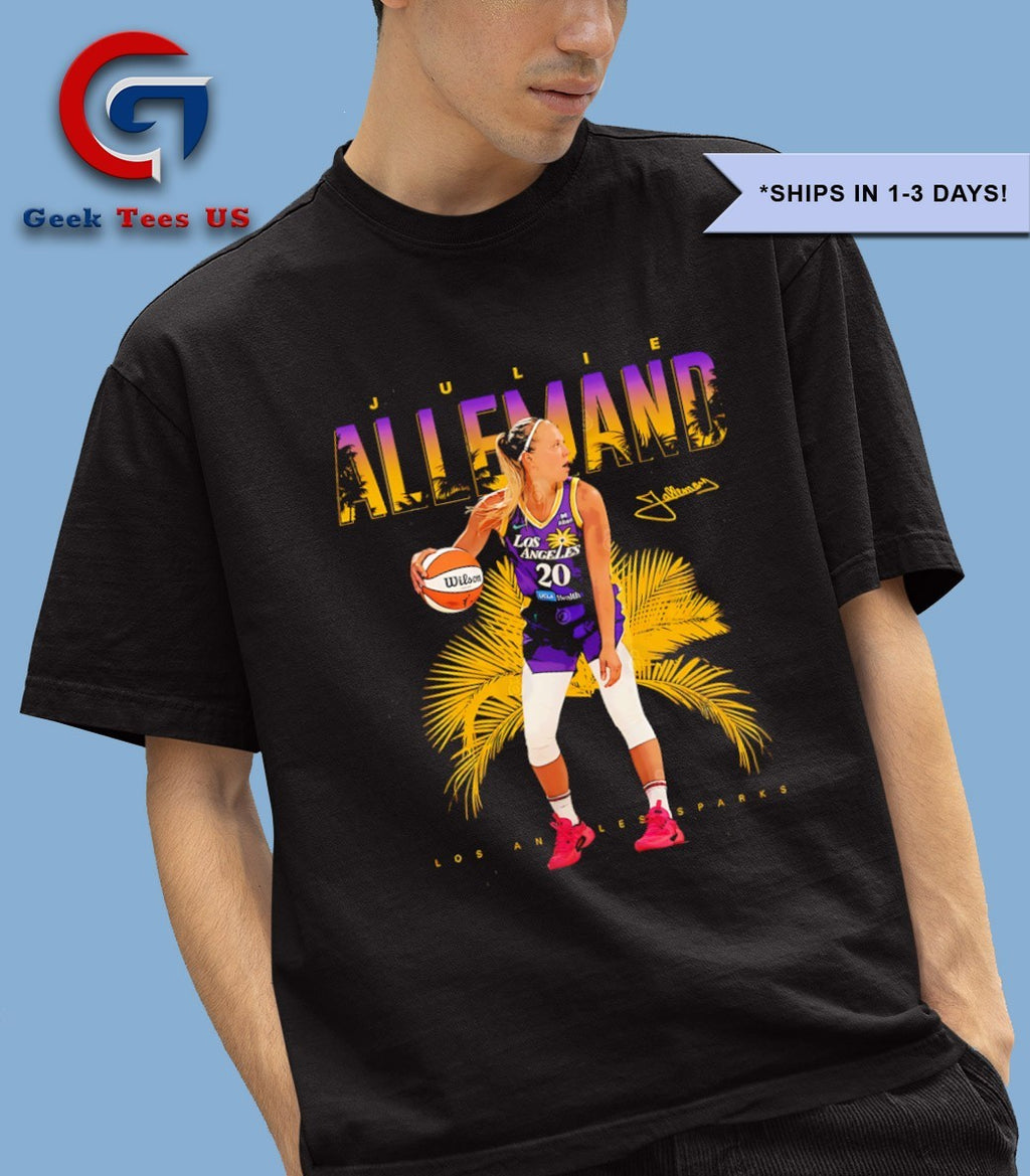 Julie Allemand Los Angeles Sparks WNBA signature shirt