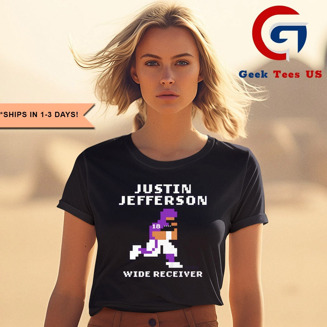 Justin Jefferson Minnesota Vikings football Wide Receiver 8 bit shirt