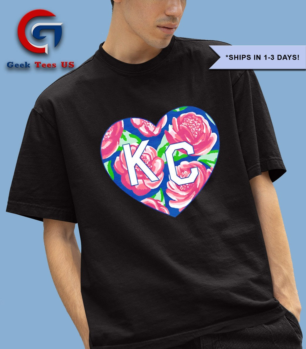 KC heart Floral Travis Kelce and Taylor shirt