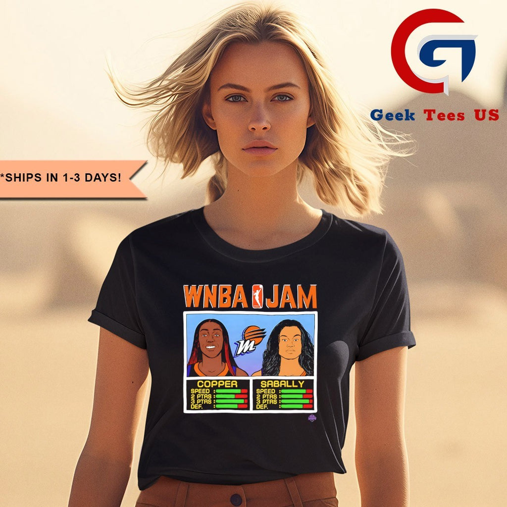 Kahleah Copper and Satou Sabally Phoenix Mercury WNBA Jam shirt