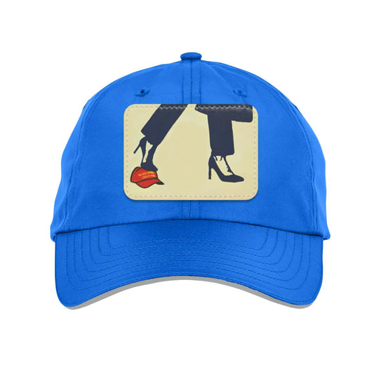 Kamala Harris Heels Stepping On Red Hat Pitch Cap