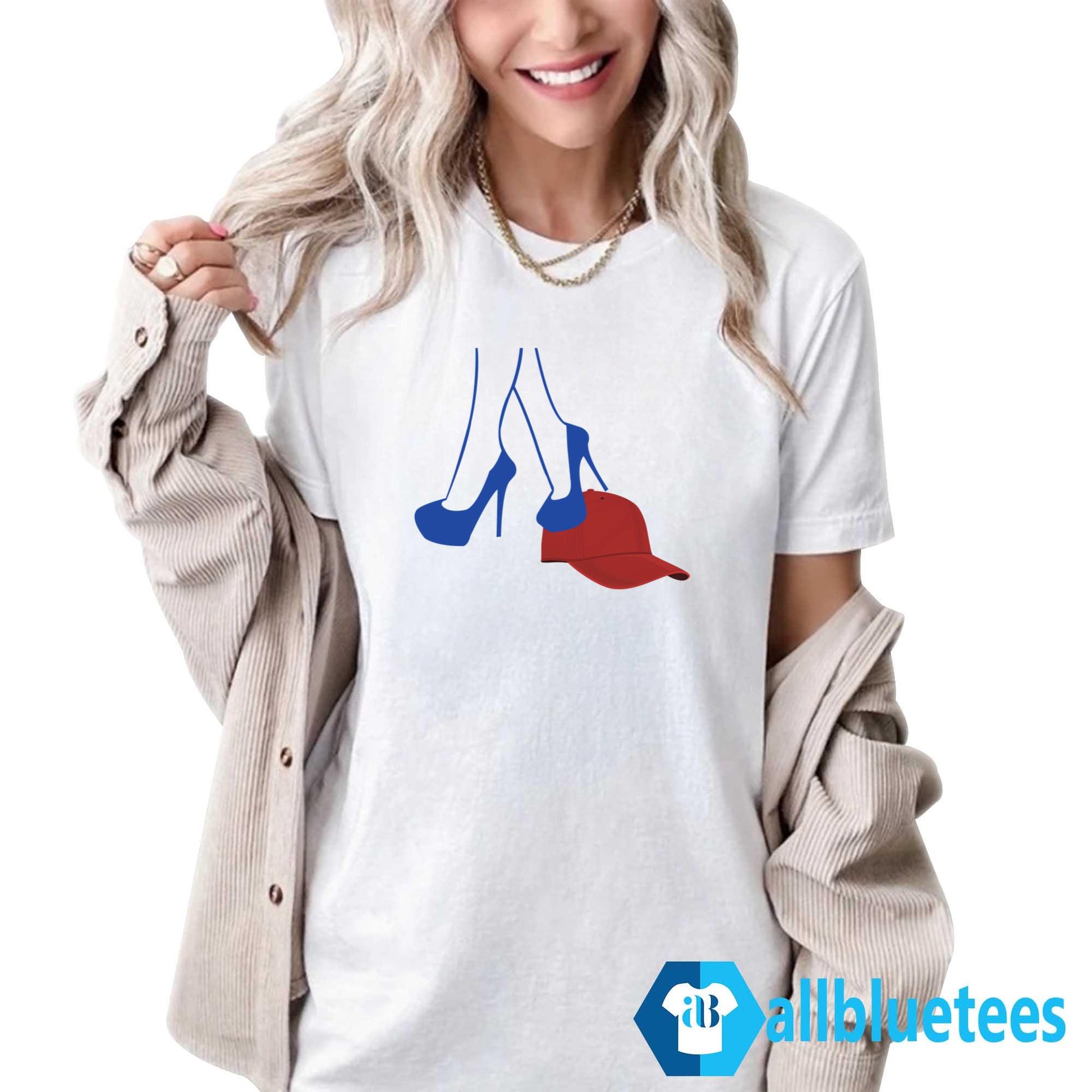 Kamala Harris Heels Stepping On Red Hat Shirt