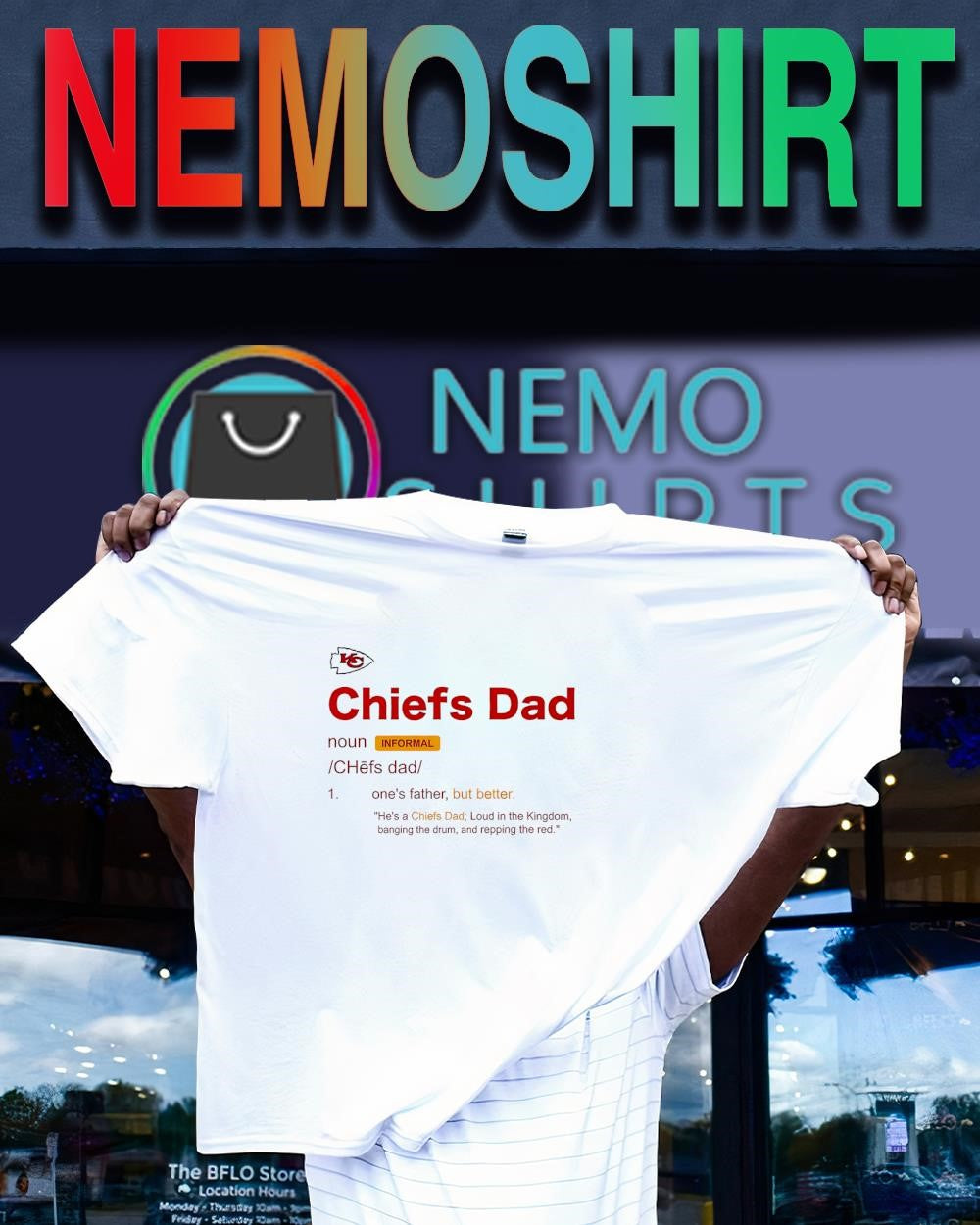 Kansas City Chiefs Dad definition noun shirt