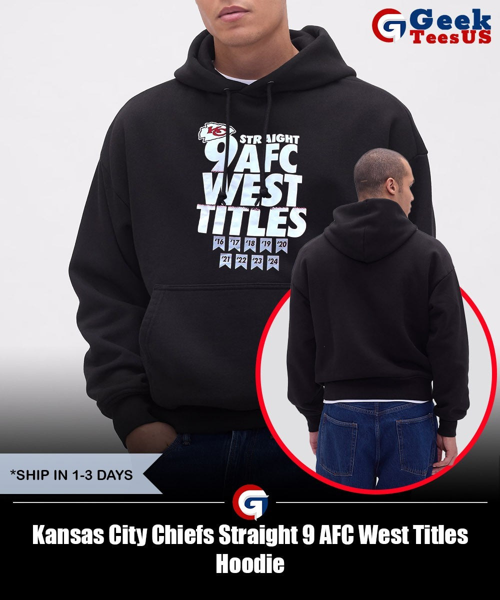 Kansas City Chiefs Straight 9 AFC West Titles shirt