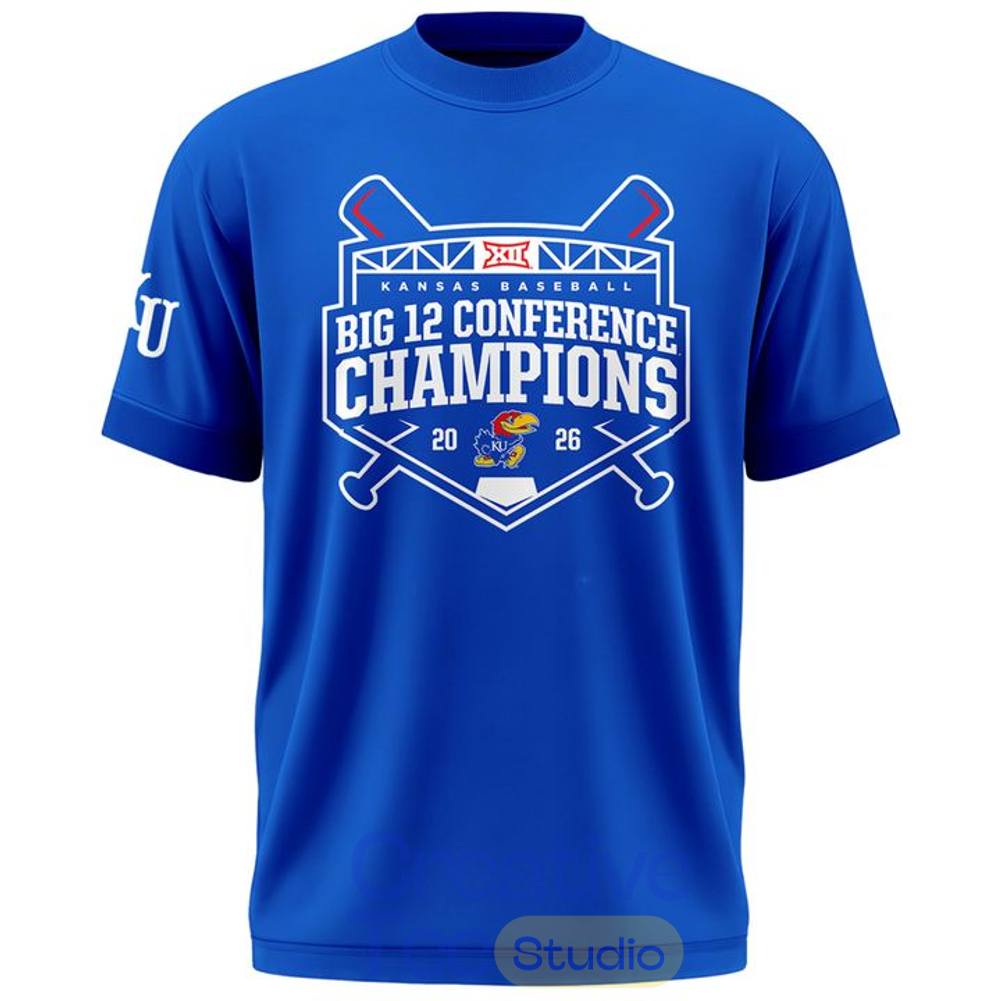 Kansas Jayhawks Baseball Big 12 Champions 2026 T-Shirt