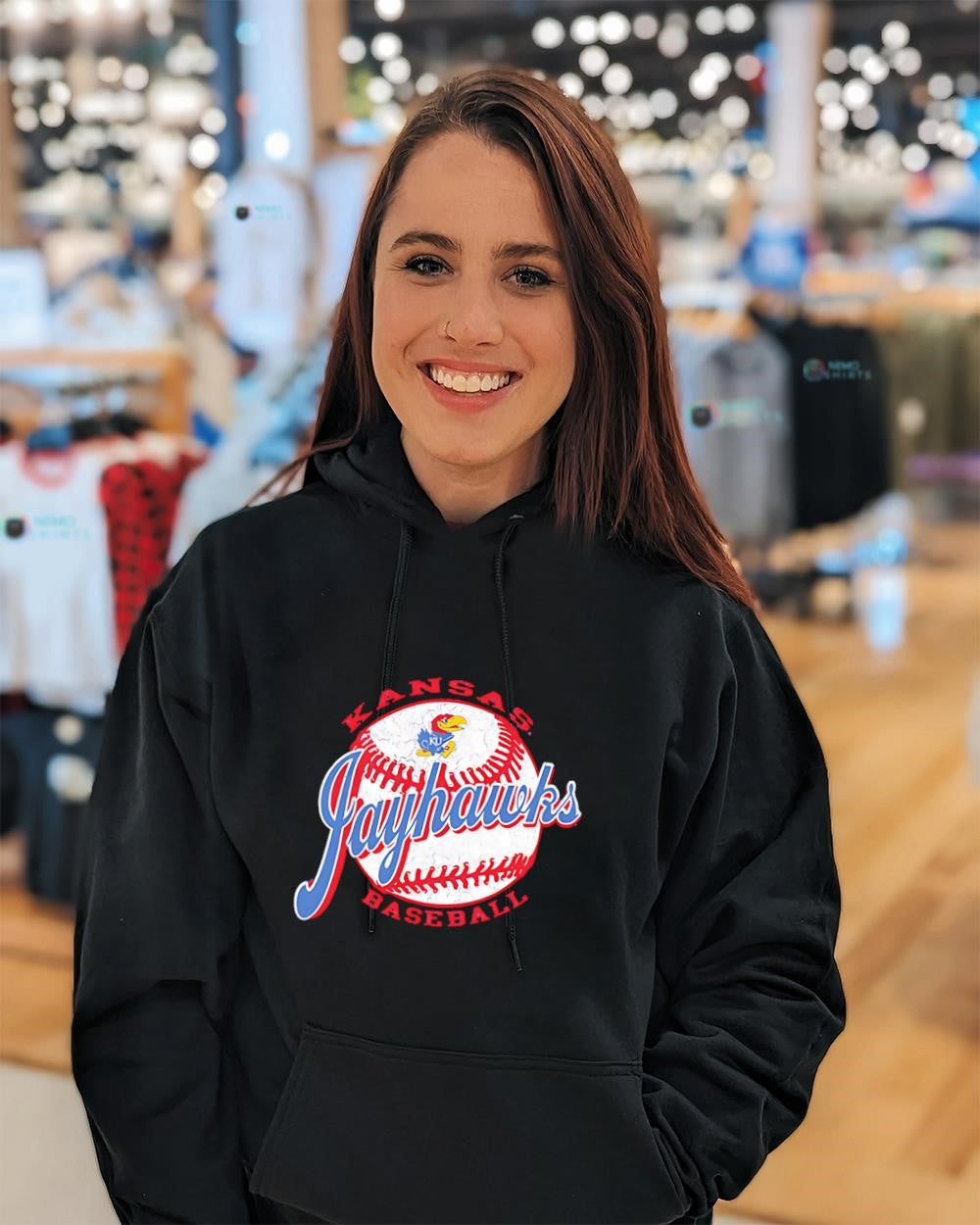 Kansas Jayhawks KU baseball logo shirt