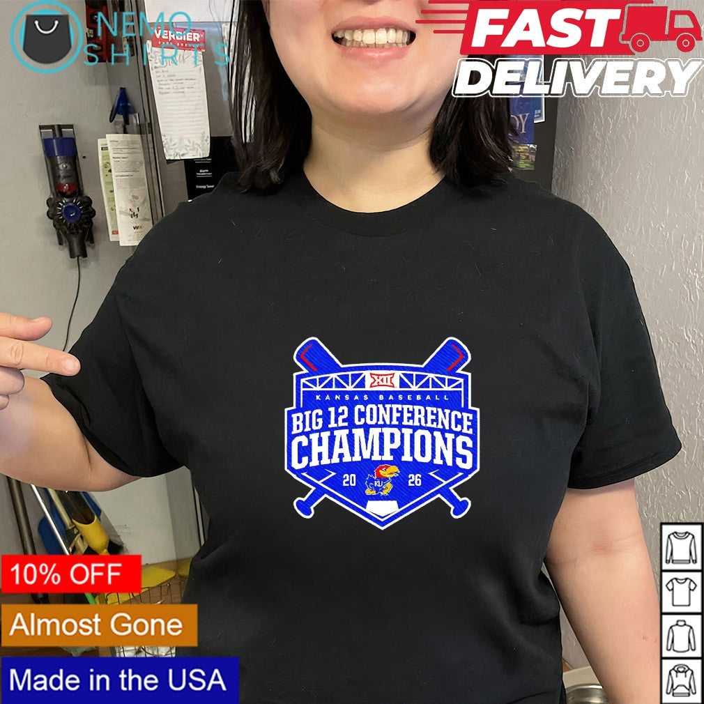 Kansas Jayhawks baseball 2026 Big 12 Conference Champions logo shirt