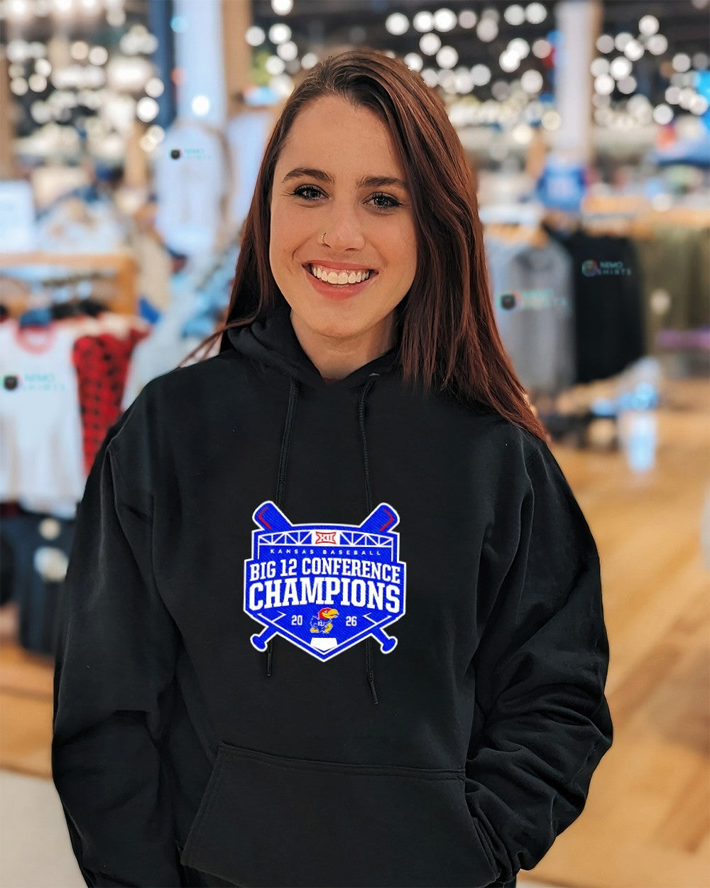 Kansas Jayhawks baseball 2026 Big 12 Conference Champions logo shirt