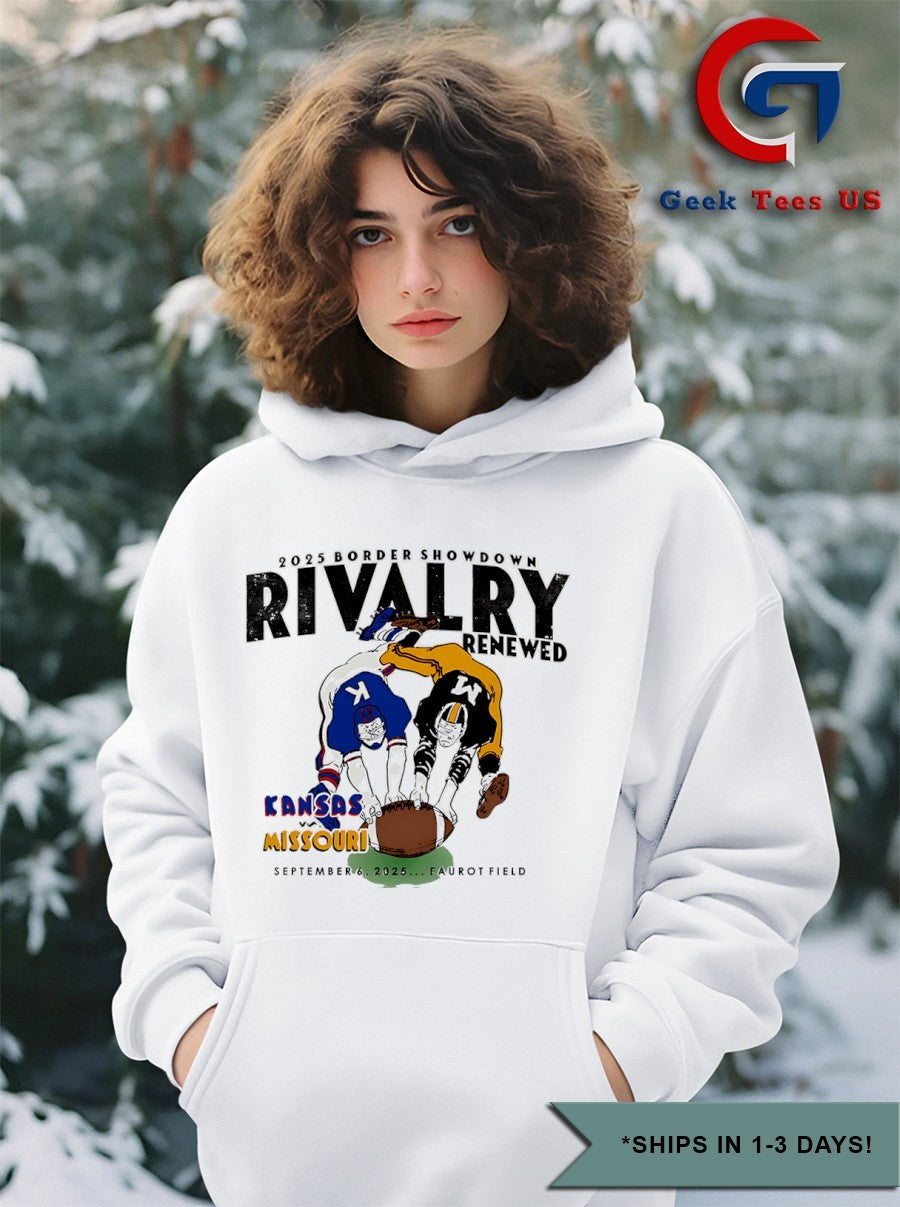 Kansas Jayhawks vs Missouri Tigers 2025 Rivalry Renewed Border Showdown shirt