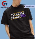 Kareem Abdul-Jabbar and Magic Johnson Los Angeles Lakers 1985 NBA Finals Champions shirt