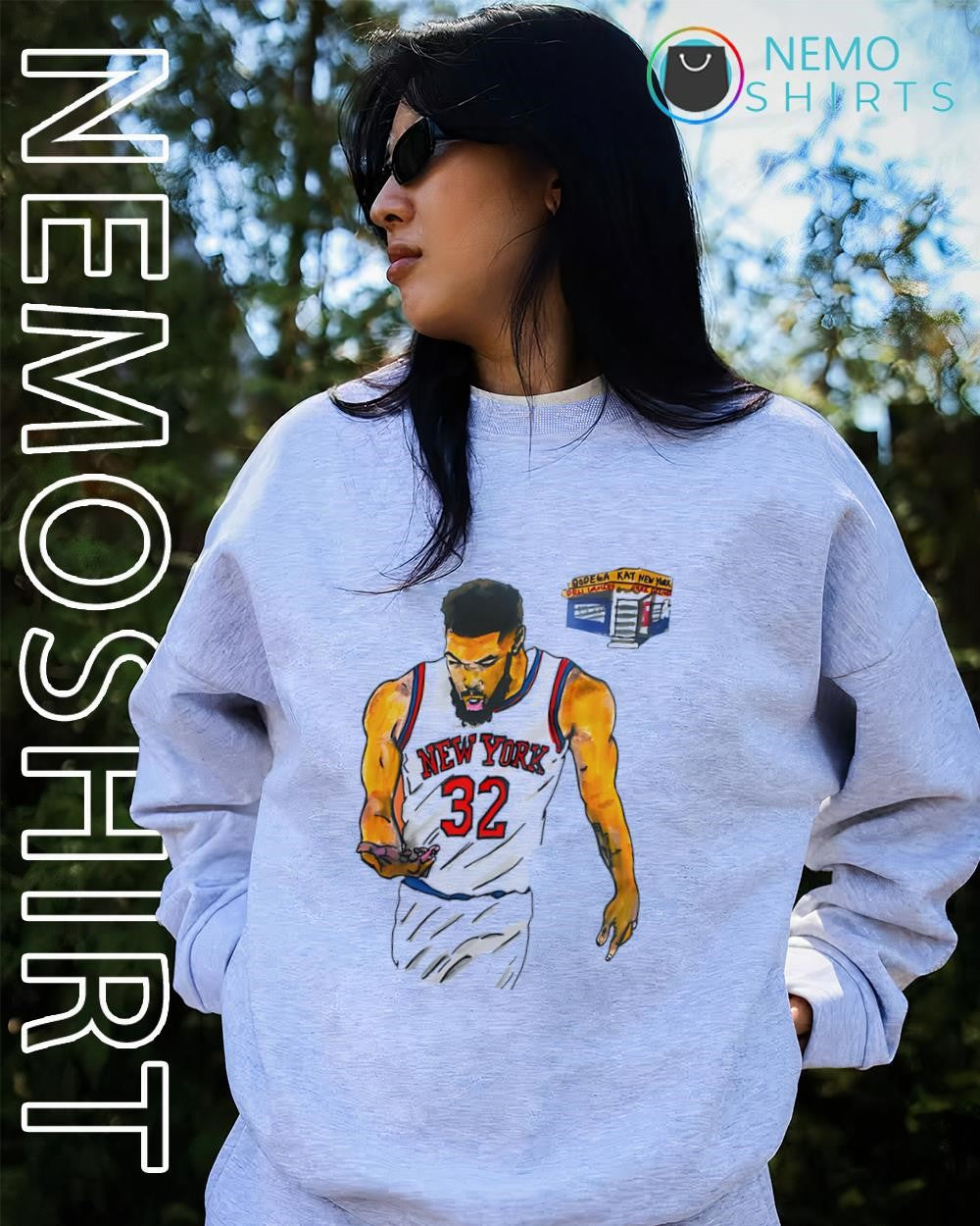 Karl Anthony Towns Kat 32 New York player hand drawn shirt