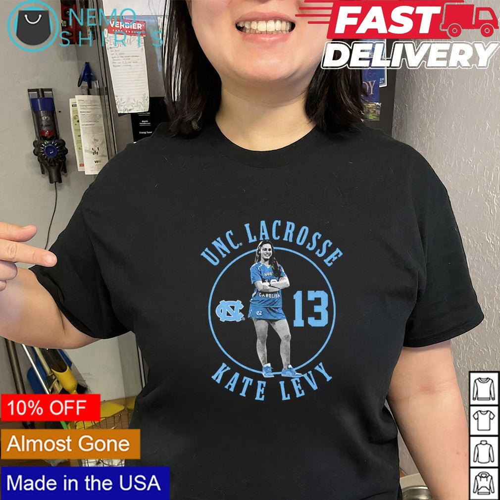 Kate Levy UNC lacrosse no 13 player shirt