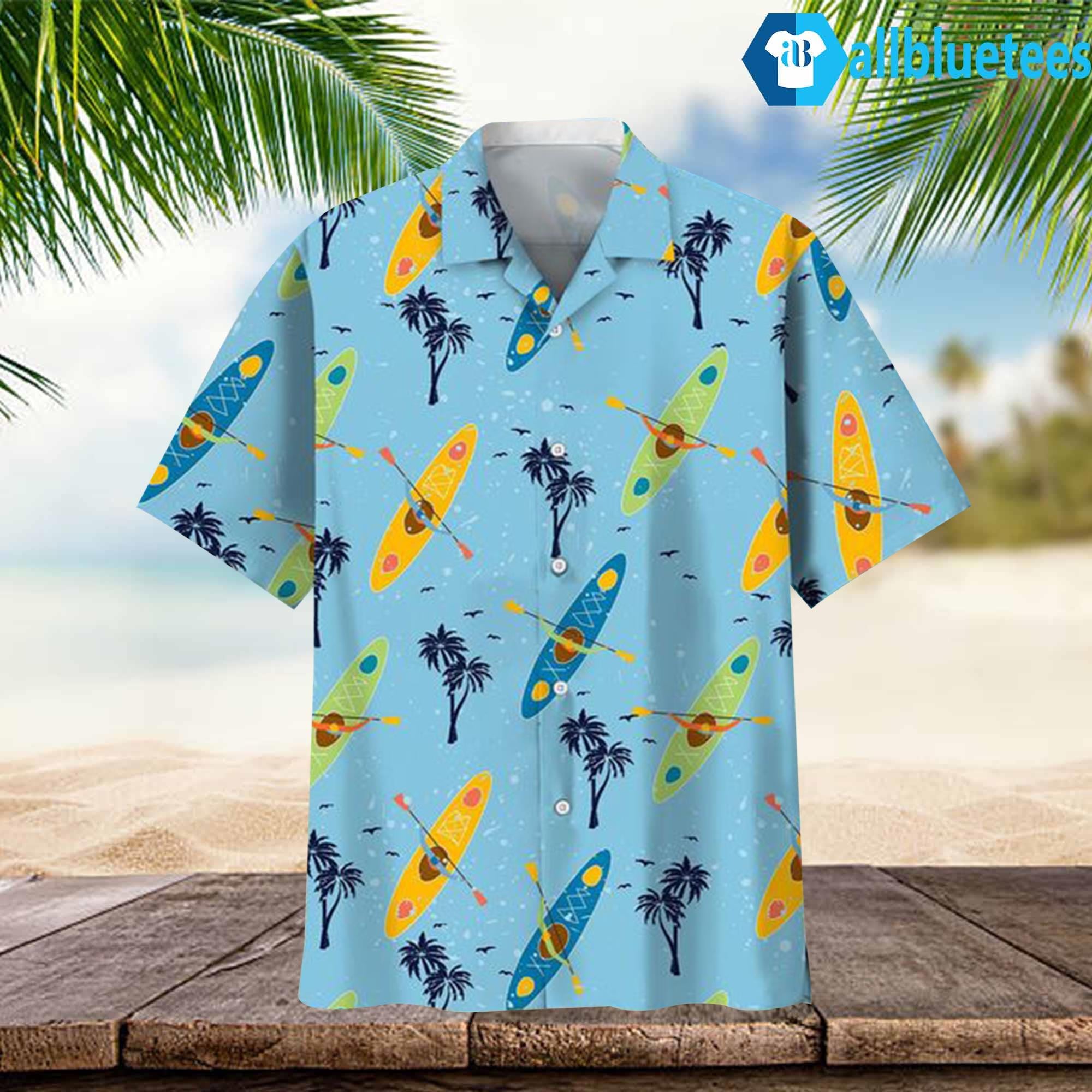 Kayaking Palm Hawaiian Shirt