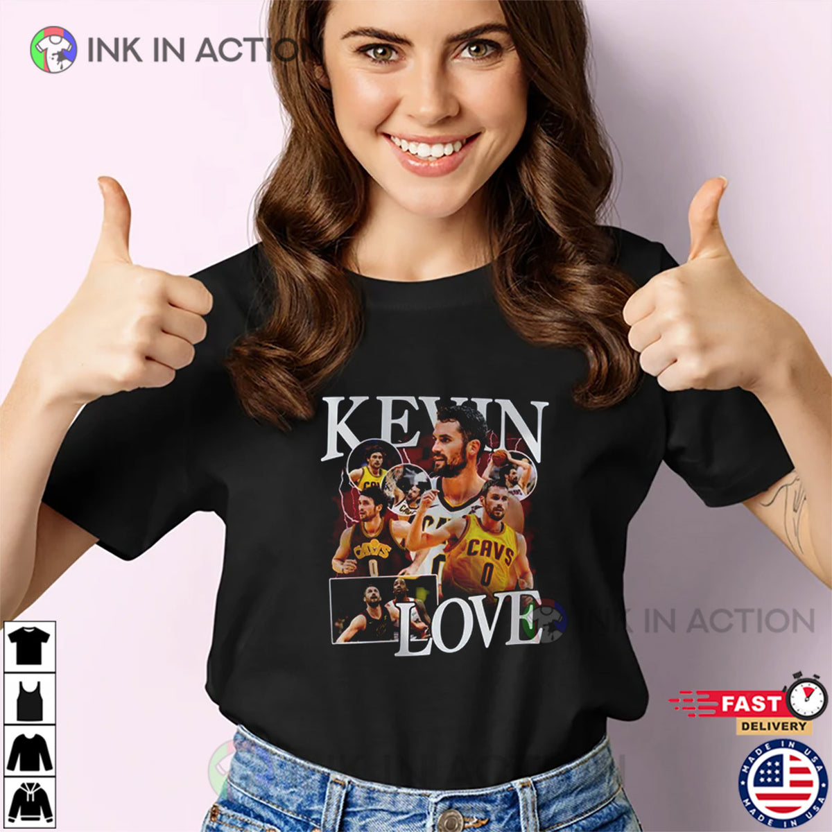 Kevin Love NBA Vintage Collage 90s T-shirt