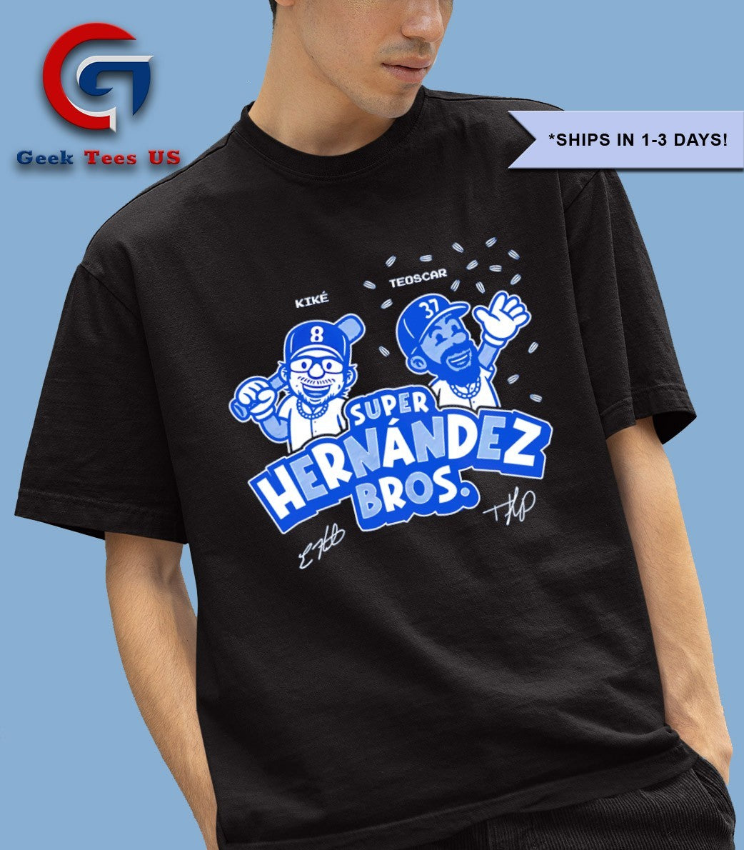 Kike and Teoscar Super Hernández Bros signature shirt