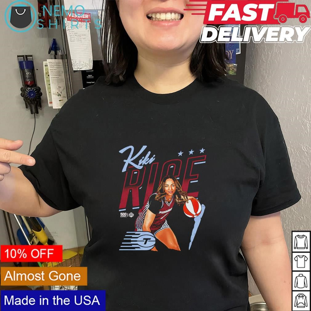 Kiki Rice Toronto Tempo basketball player pose shirt