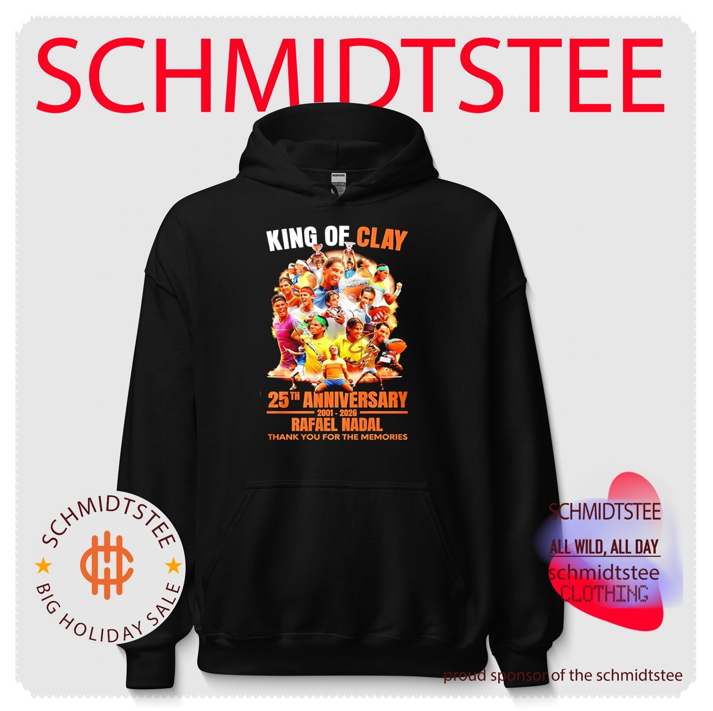 King of Clay 25th Anniversary Rafael Nadal thank you for the memories shirt
