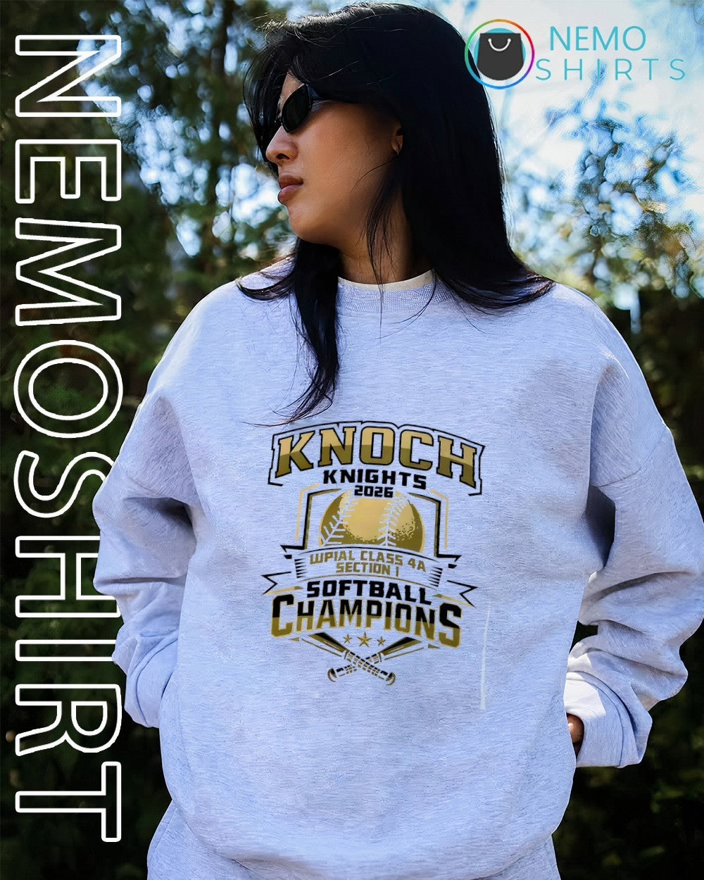 Knoch Knights softball 2026 WPIAL Class 4A Section 1 Champions shirt