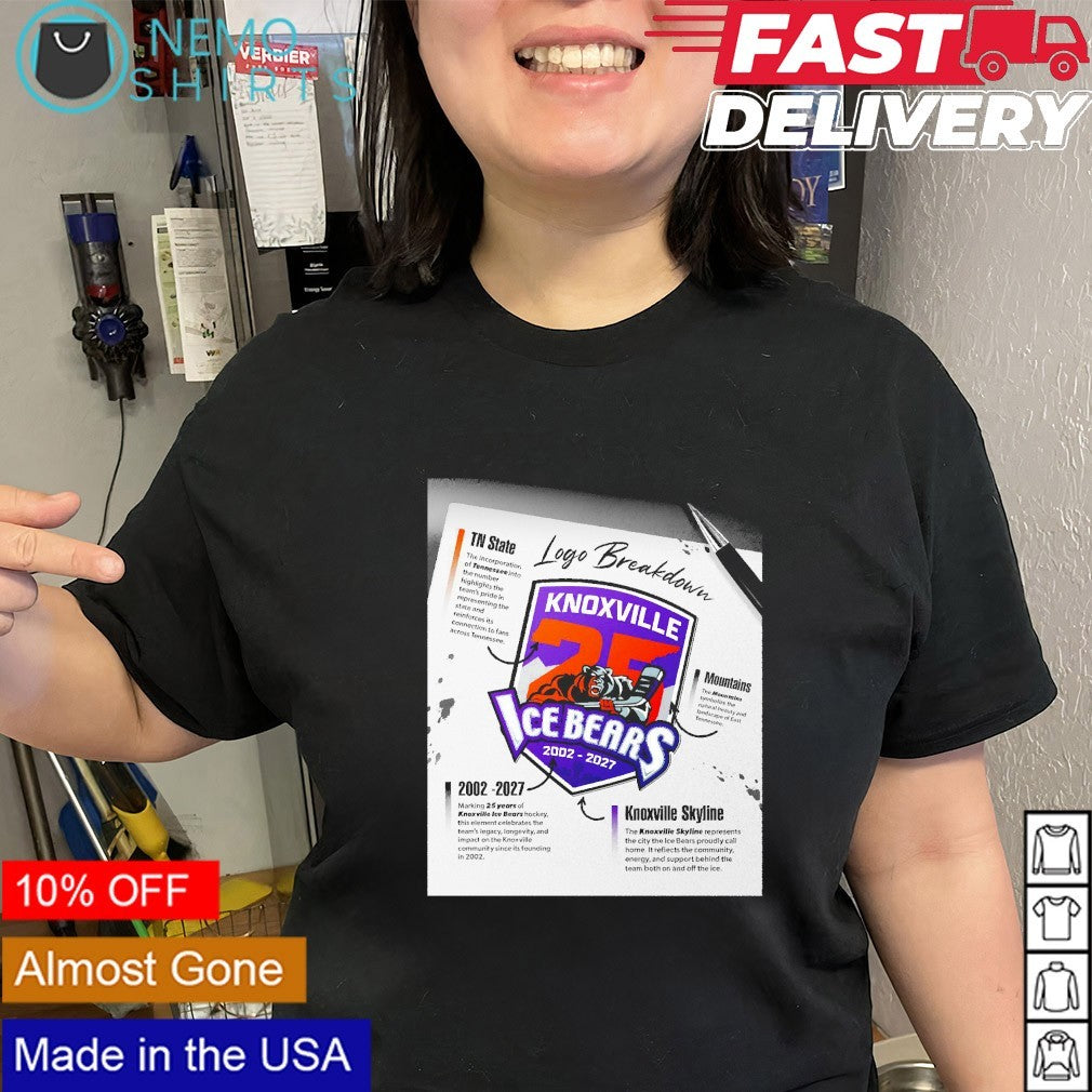 Knoxville Ice Bears 2002 2027 25th anniversary shirt