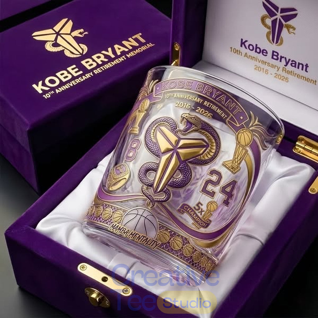 Kobe Bryant “Mamba Mentality” 10th Anniversary Retirement Whiskey Glass
