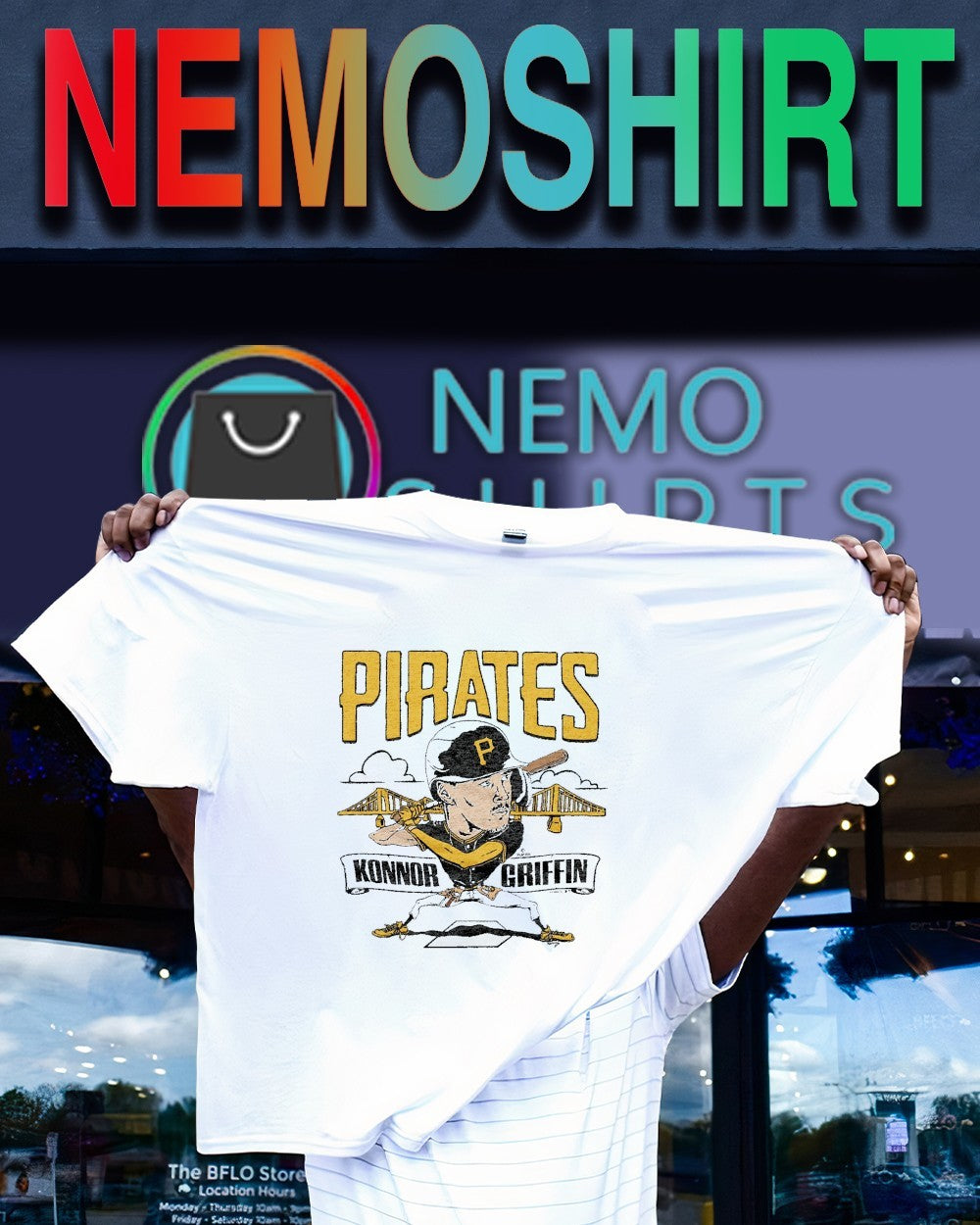 Konnor Griffin Pittsburgh Pirates caricature player shirt