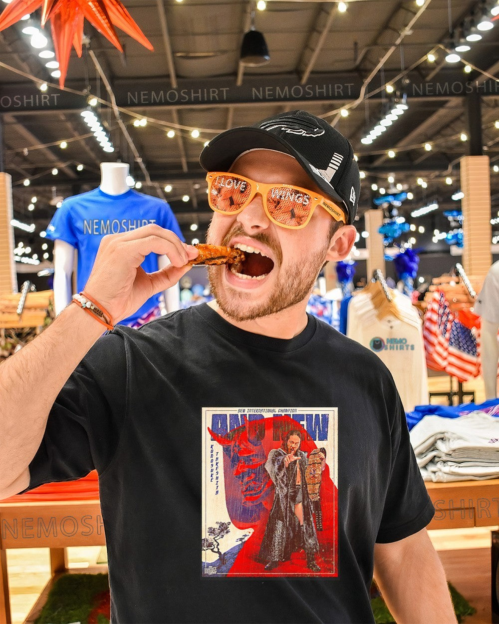 Konosuke Takeshita And New AEW International champion shirt