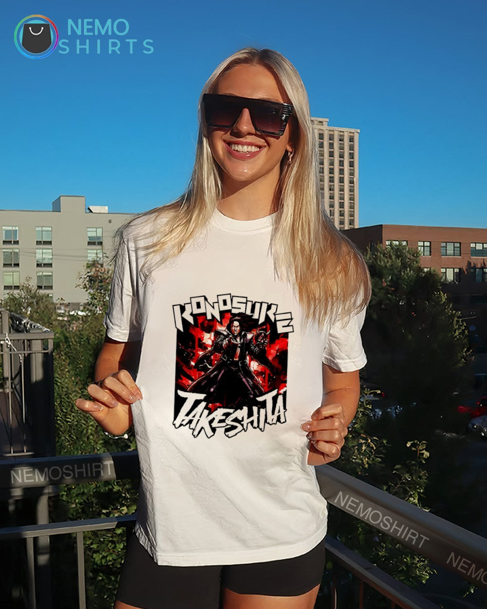 Konosuke Takeshita graphic series anime shirt