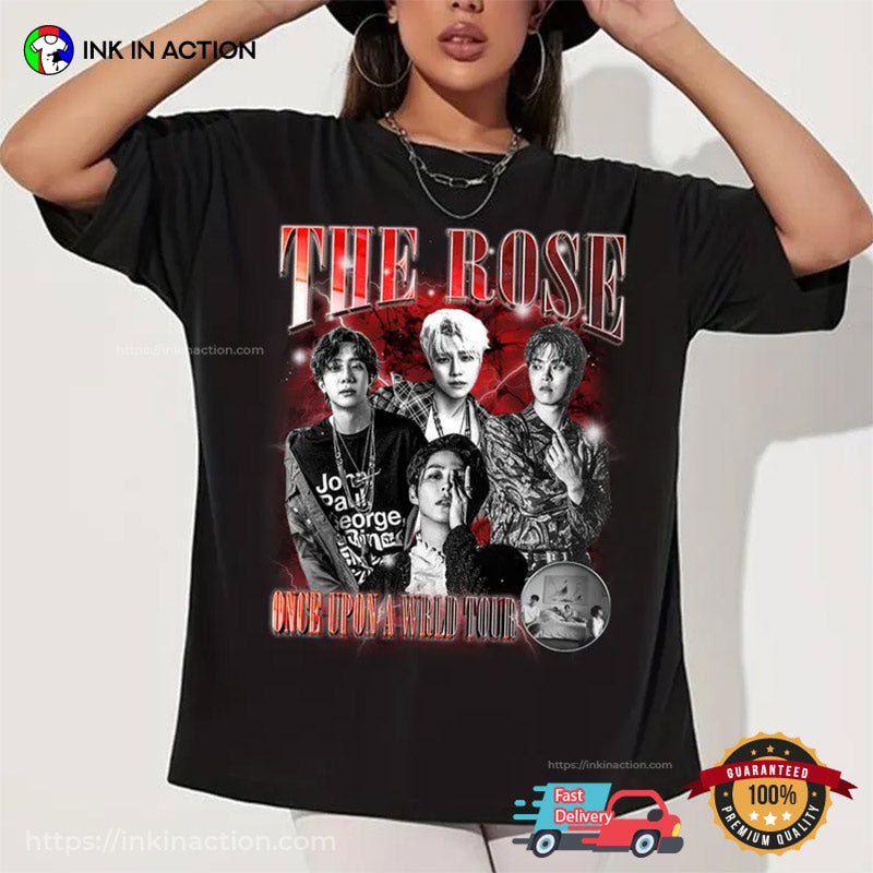 Kpop The Rose Once World Tour 2025 Music T-shirt