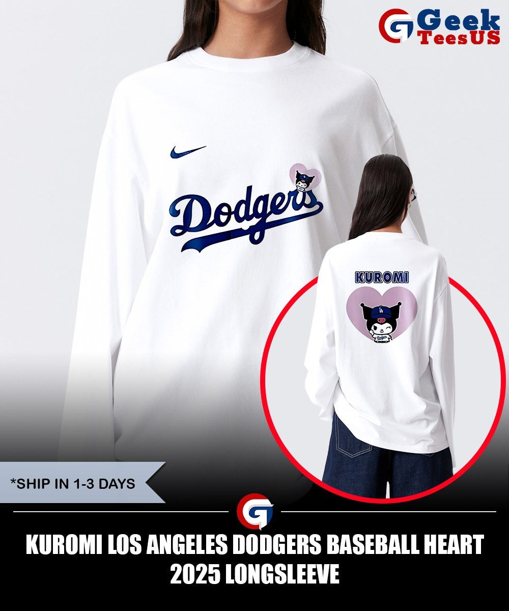 Kuromi Los Angeles Dodgers baseball heart 2025 shirt