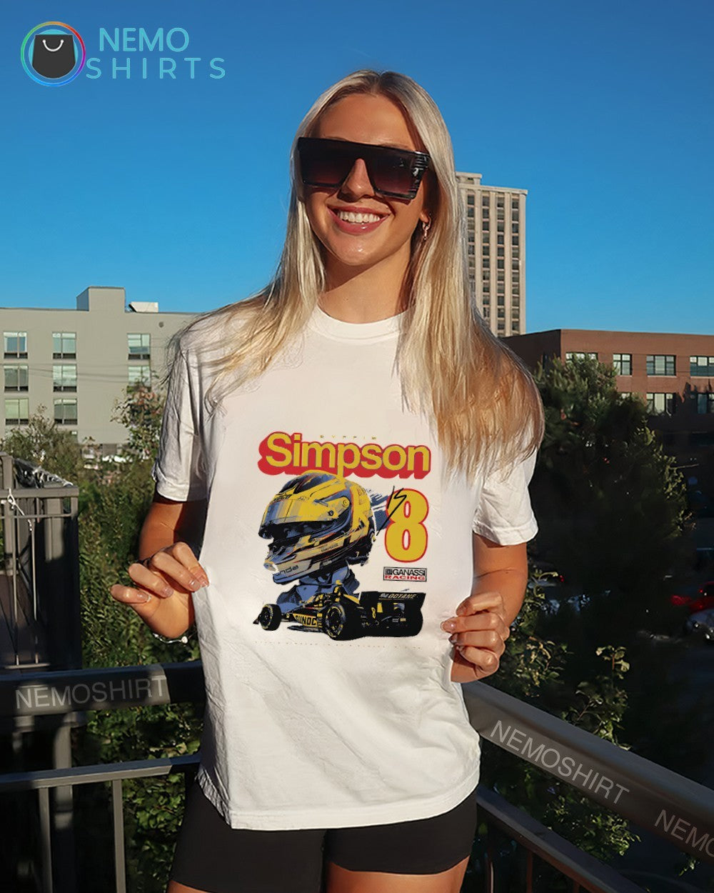 Kyffin Simpson 8 IndyCar driver Chip Ganassi Racing team shirt