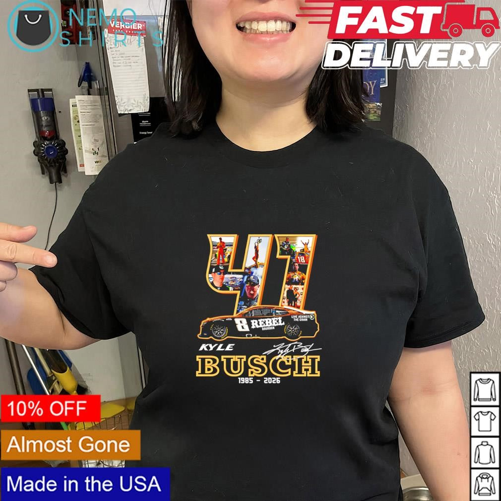 Kyle Busch 41 NASCAR driver number 8 car 1985 2026 signature shirt