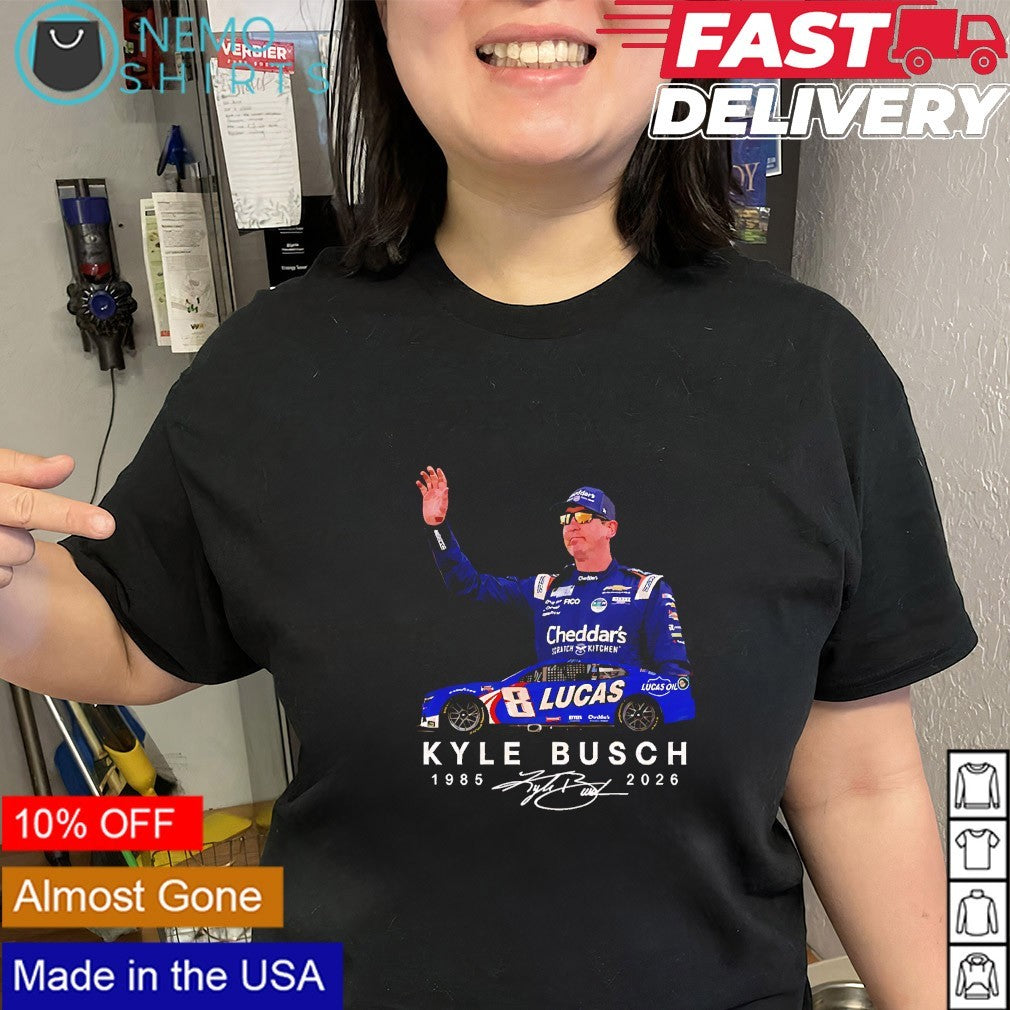 Kyle Busch 8 Chevrolet Camaro Lucas Oil 1985 2026 signature shirt