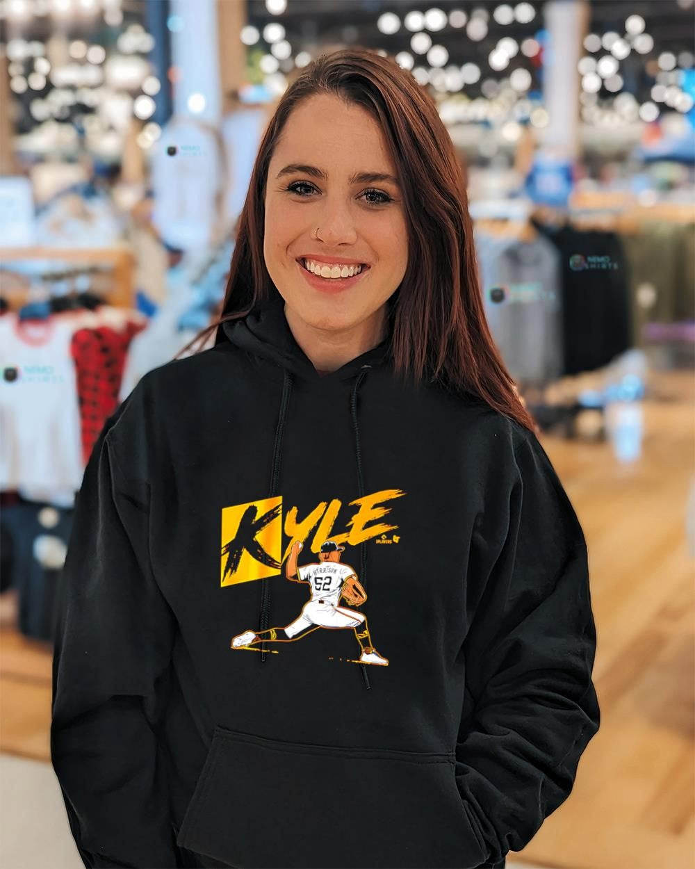 Kyle Harrison without K sign shirt