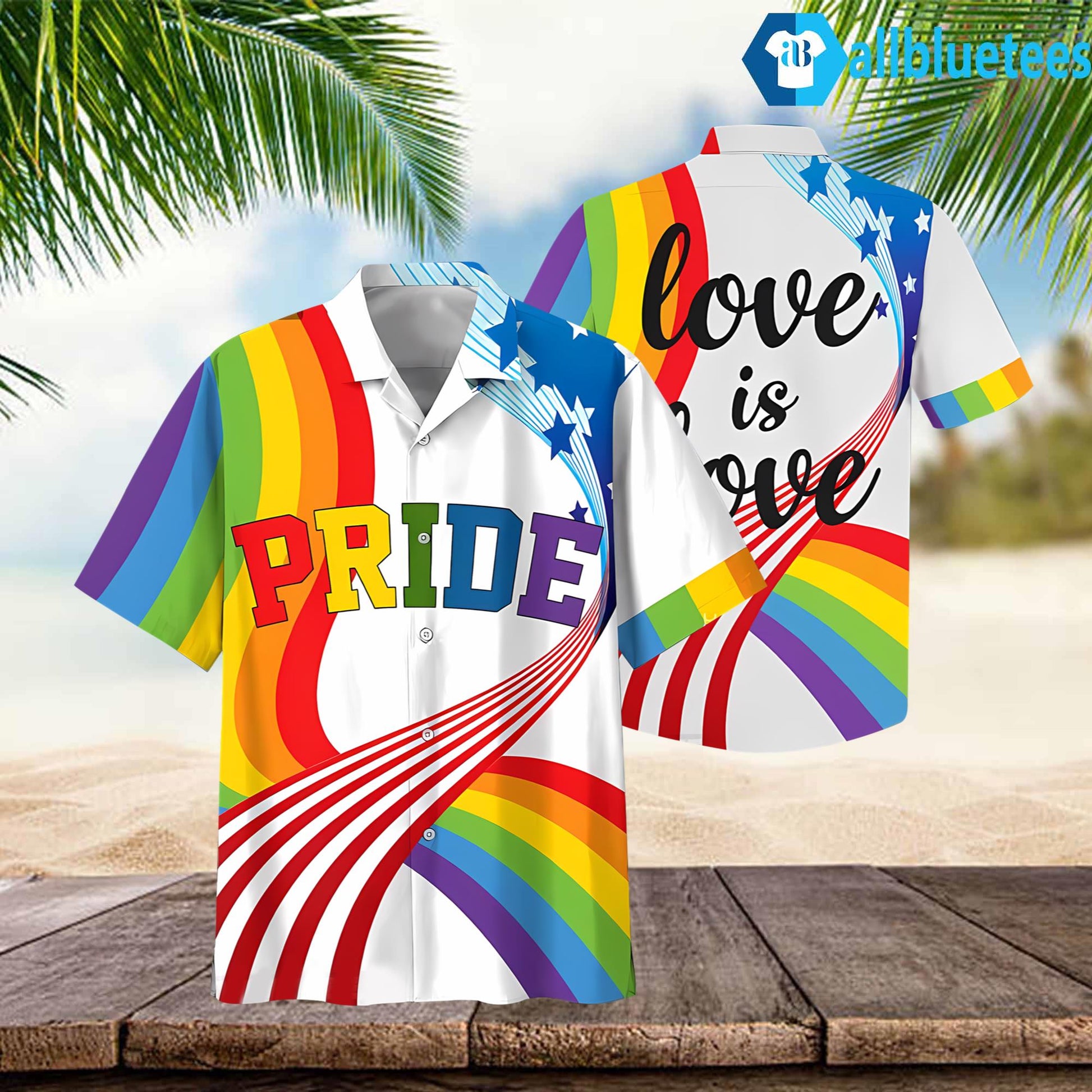 LGBT Pride Love In Love Hawaiian Shirt