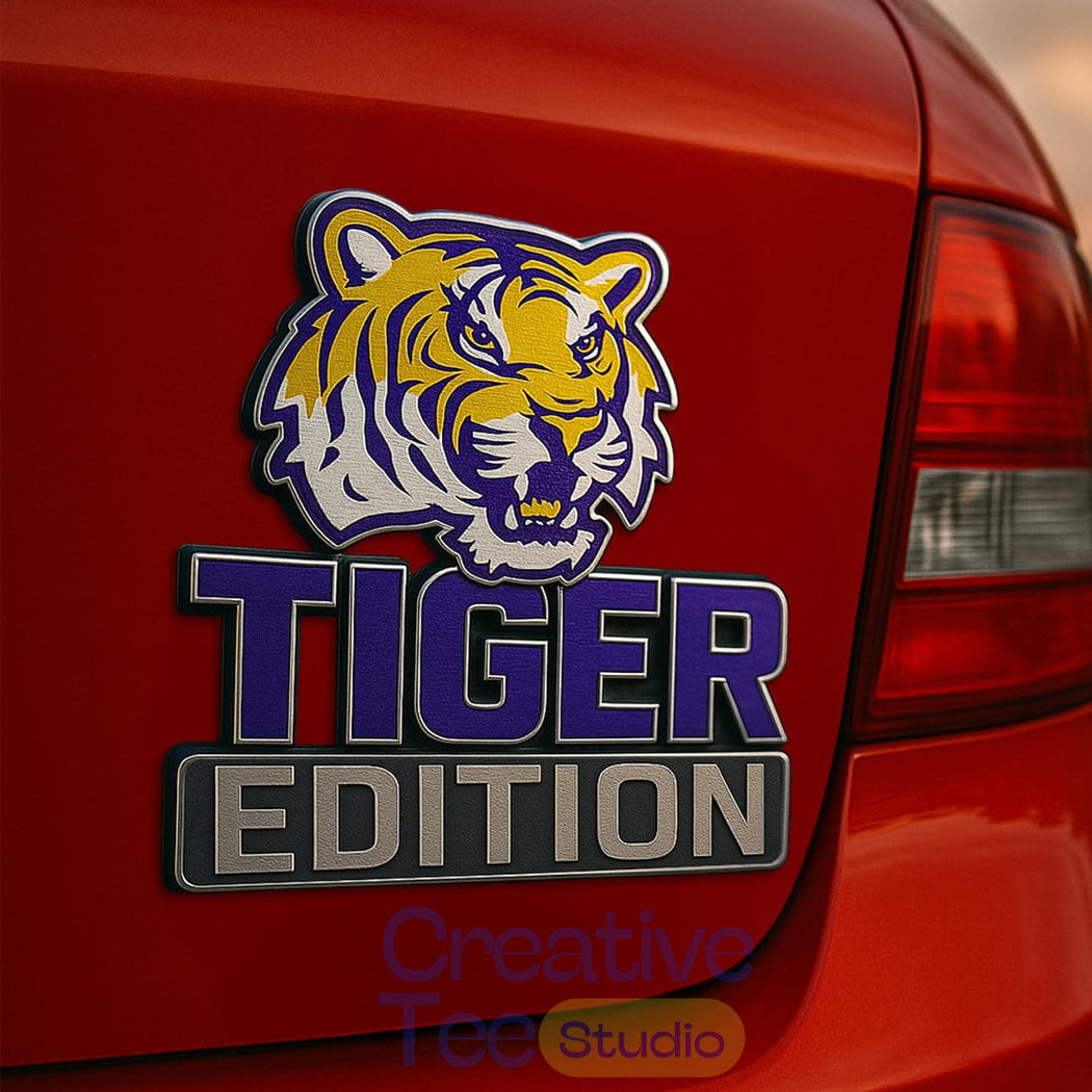 LSU Tigers Custom Car Name Badge